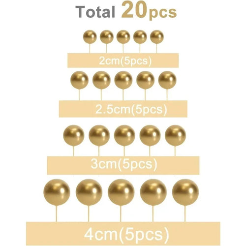 Mini Gold Balloon Toppers